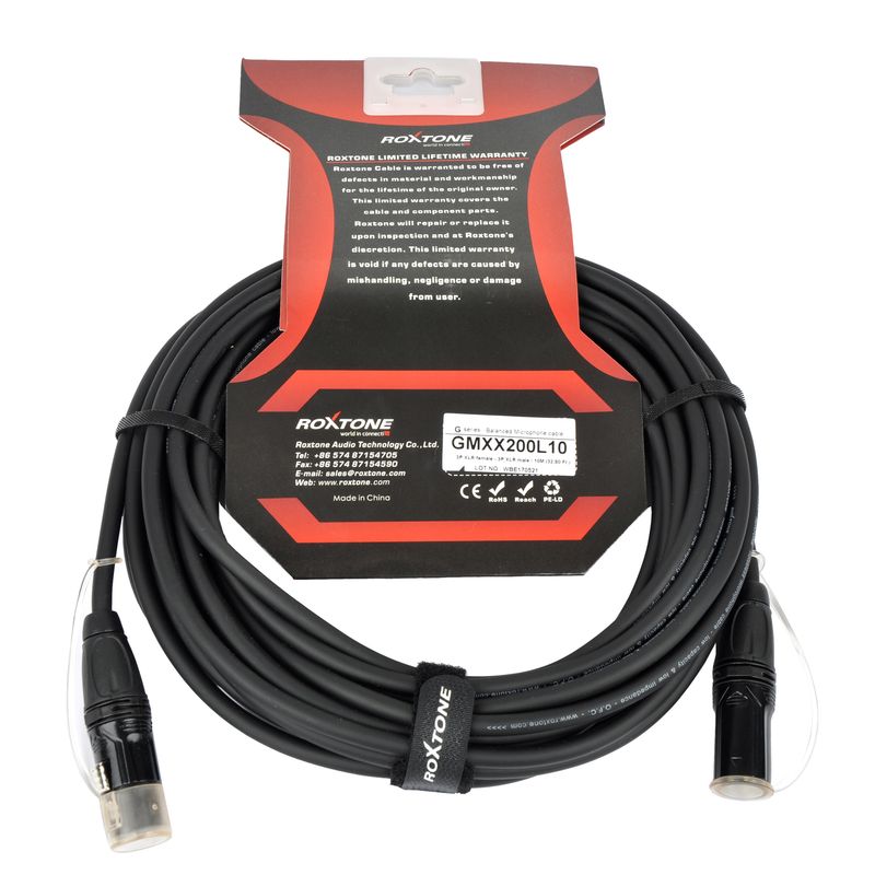 کابل میکروفن کنون به کنون روکستون مدل GMXX200L10 طول 10 متر