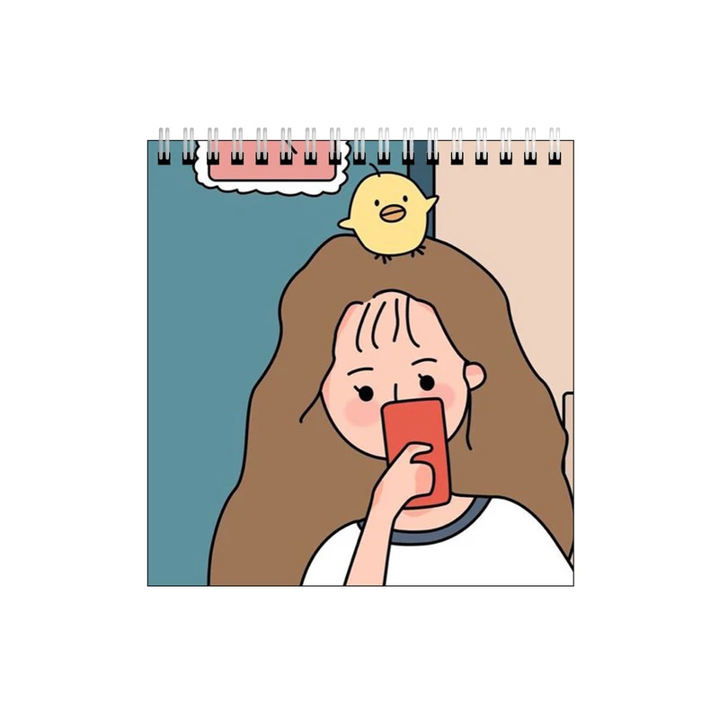 دفتر طراحی طرح دختر جوجه به سر کد 0473590