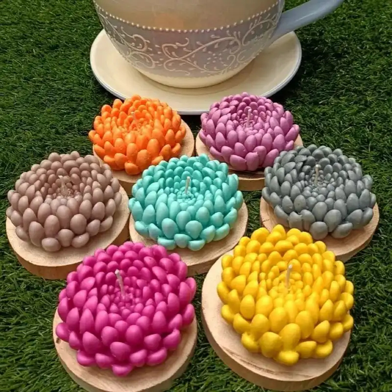 قالب شمع مدل گل داوودی