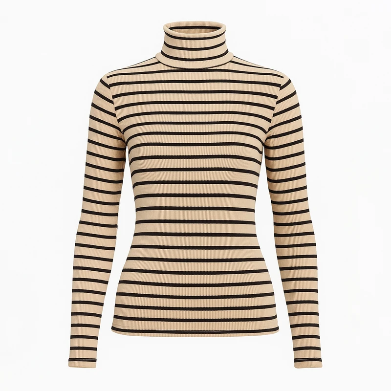 بلوز آستین بلند یقه اسکی زنانه مدل BDK-RY کد M5441