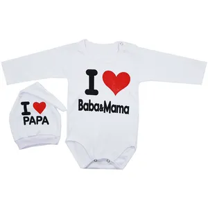 ست کلاه و بادی نوزاد طرح قلب