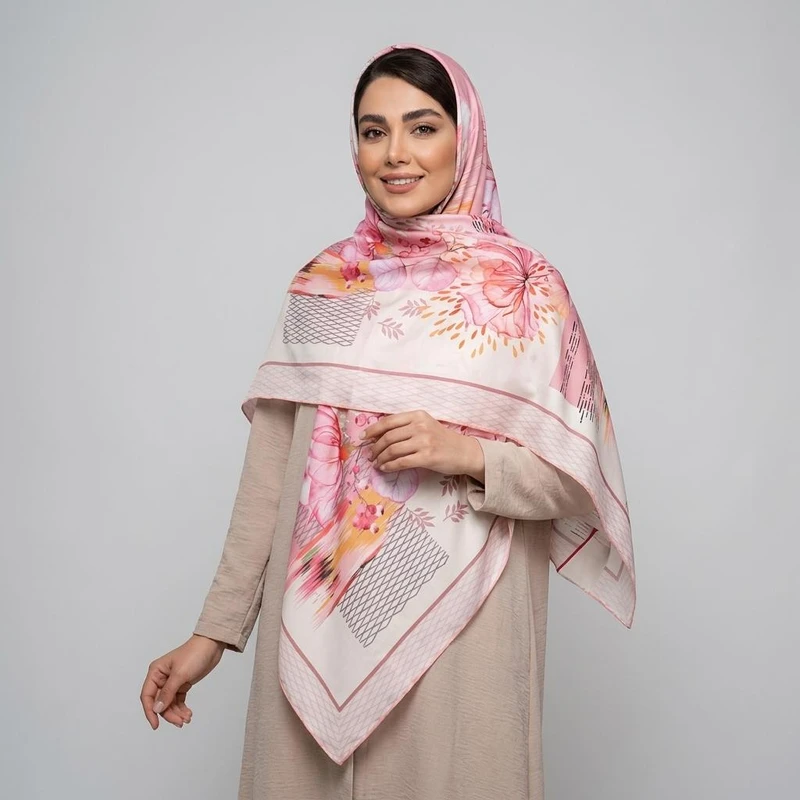 روسری زنانه آنالیا مدل ابریشم توییل کد 9850