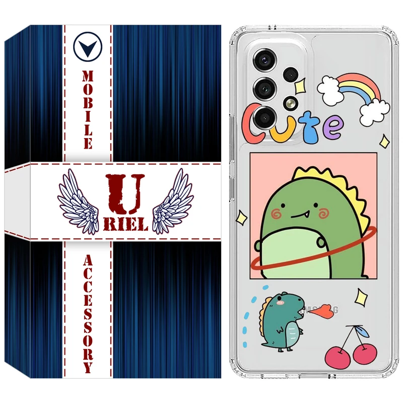 کاور یوریل مدل Clear کد 20 طرح دایناسور مناسب برای گوشی موبایل سامسونگ Galaxy A32 5G / M32 5G