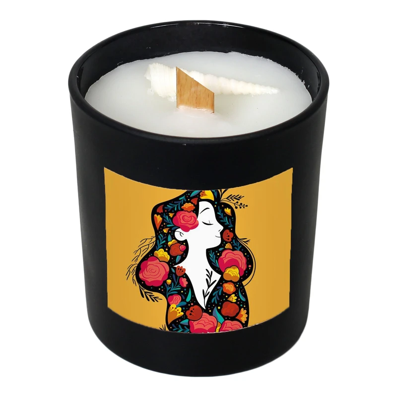 شمع لیوانی طرح دخترانه مدل candle1063