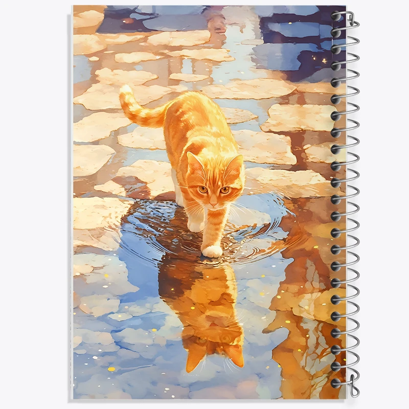 دفتر شطرنجی 50 برگ خندالو طرح گربه بامزه کد N3821