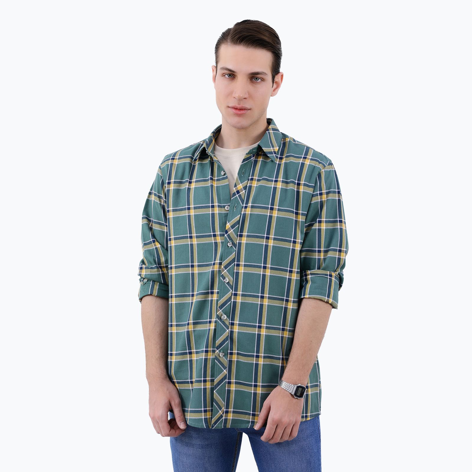 پیراهن آستین بلند مردانه پاتن جامه مدل رگولار 102721020321335  -  - 2
