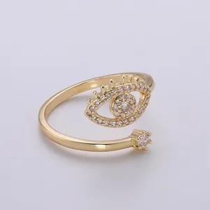  انگشتر طلا 18 عیار زنانه قیراط طرح چشم کد GH2769