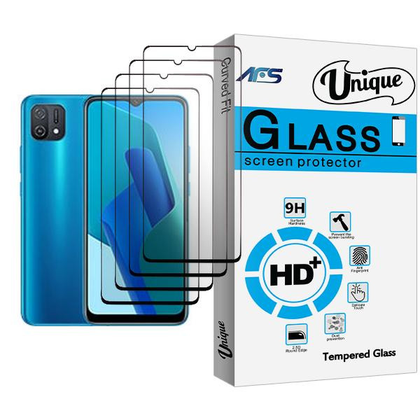 محافظ صفحه نمایش ای اف اس مدل Unique Glass MIX004 مناسب برای گوشی موبایل اوپو A16K بسته چهار عددی