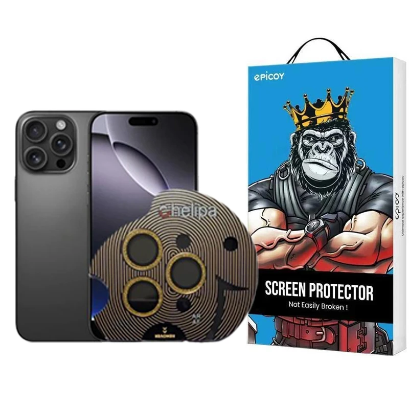 محافظ لنز دوربین اپیکوی مدل Chelipa Shine مناسب برای گوشی موبایل اپل iPhone 16 Pro Max / 16 Pro