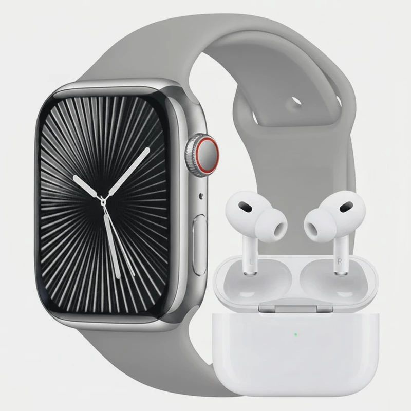 ساعت هوشمند 46 میلیمتری اوکپو مدل MAX با بند سیلیکونی به همراه هدفون بلوتوثی