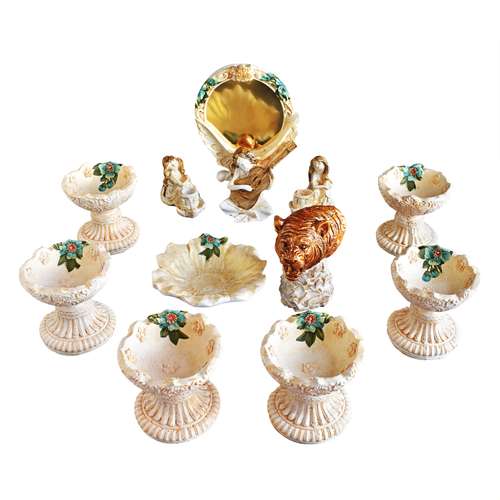 مجموعه ظروف هفت سین 11 پارچه مدل دلاویز