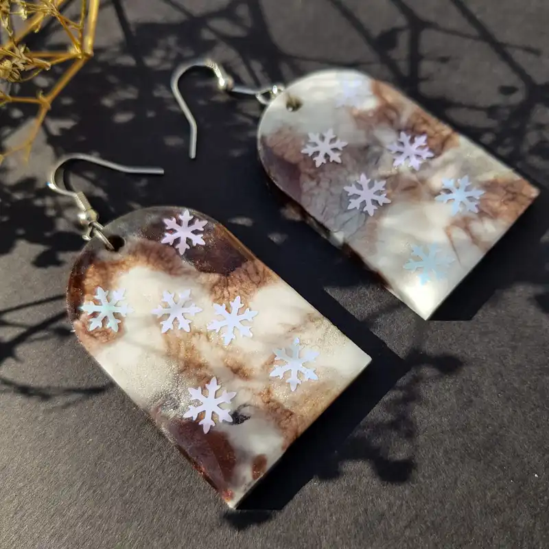 گوشواره زنانه مدل رزینی 003