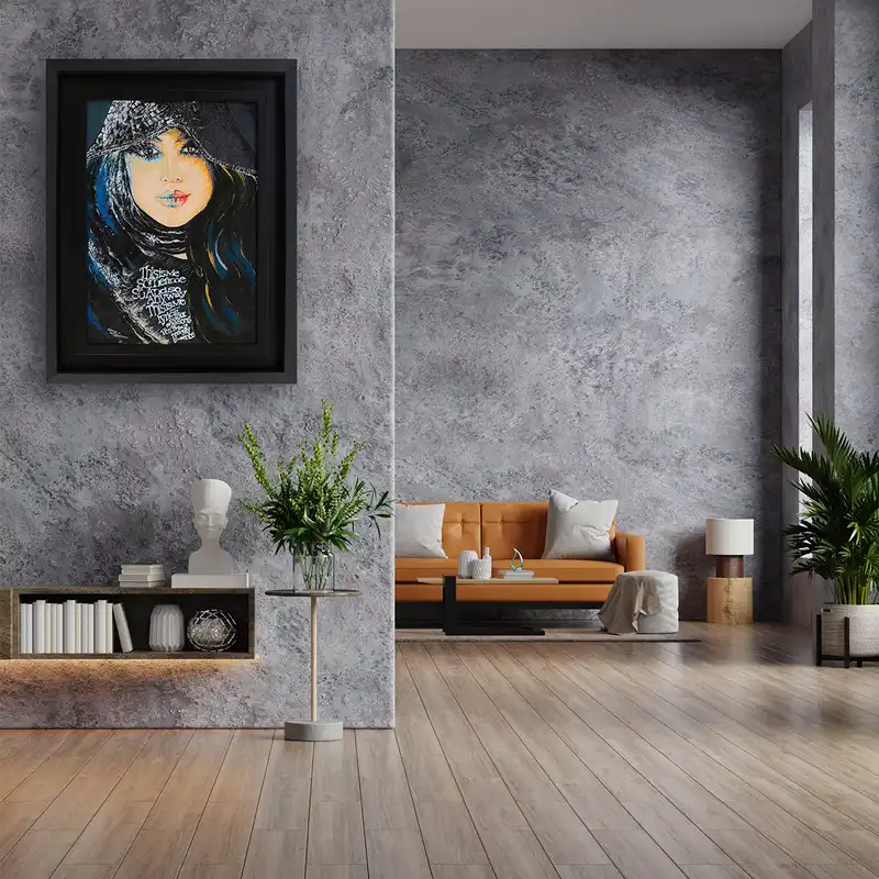 تابلو نقاشی اکریلیک مدل چهره زن کد SH21