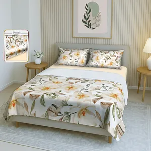 سرویس ملحفه دو نفره 4 تکه پامیل مدل RH728SQ