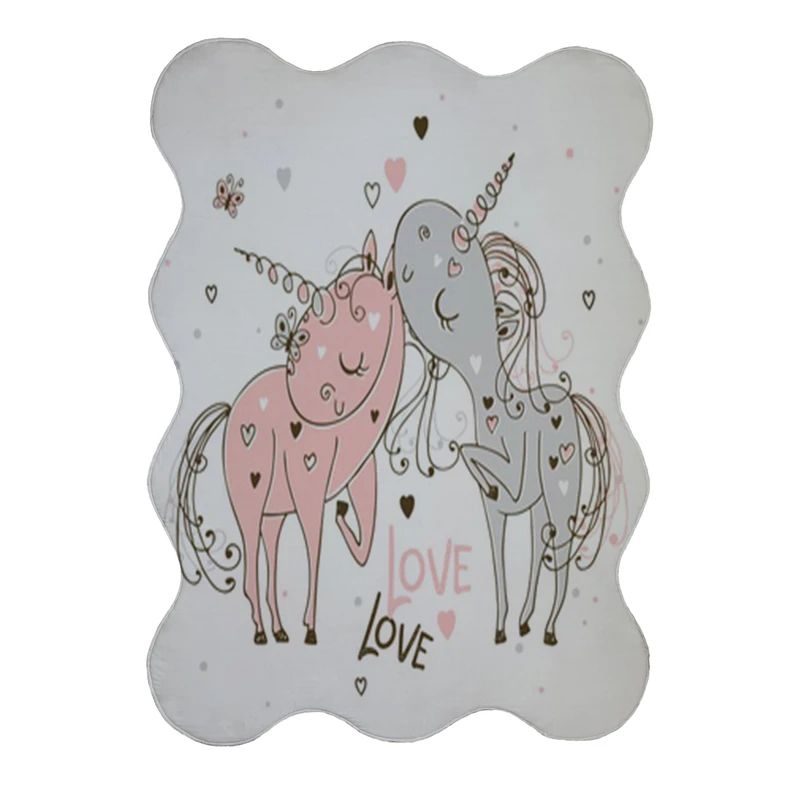 پادری مدل دالبر طرح اسب شاخ دار کد 8184 سایز 80x110 سانتی متر 