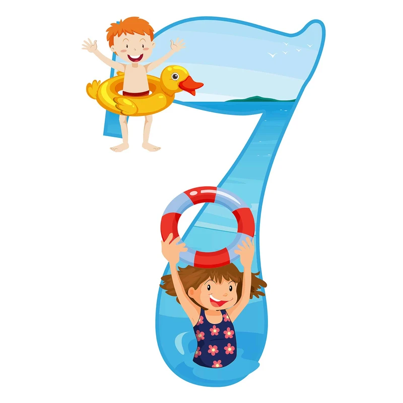 استند رومیزی مدل عدد 7 طرح شنا کد 1680