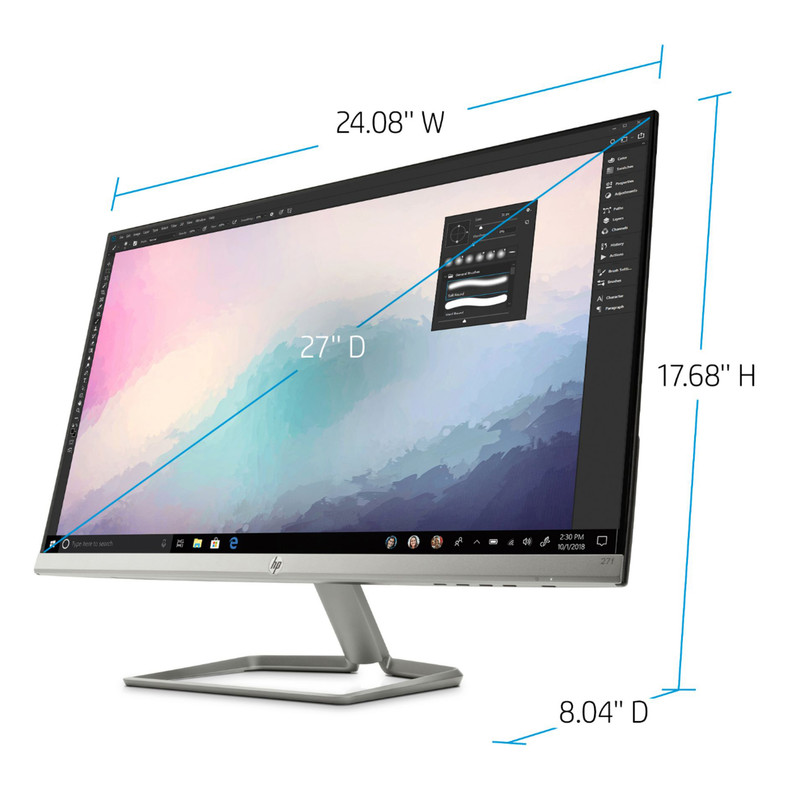 مانیتور اچ پی مدل 27fw سایز 27 اینچ 3