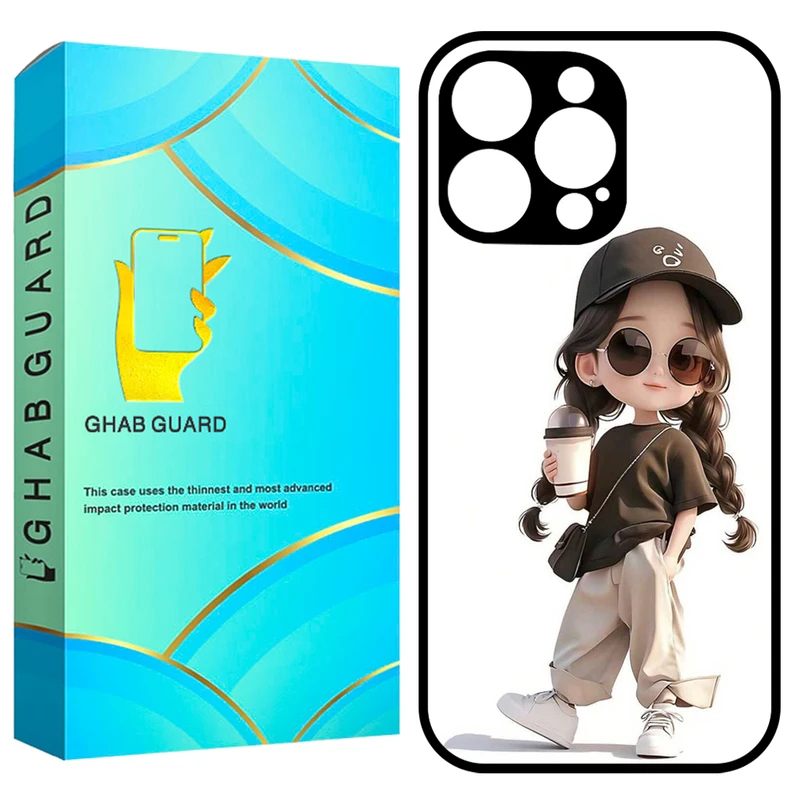 کاور قاب گارد طرح دختر مدل GCHP16P مناسب برای گوشی موبایل اپل iPhone 16 Pro