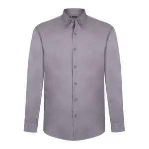 پیراهن آستین بلند مردانه ناوالس مدل ACAPULCO رنگ طوسی