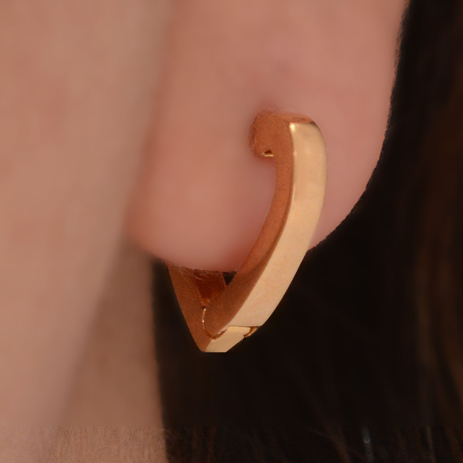 گوشواره طلا 18 عیار زنانه طلای مستجابی مدل قلب کد 6701 -  - 3