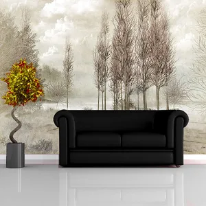 پوستر دیواری سه بعدی مدل نقاشی درخت راه چوبی DVRF1981