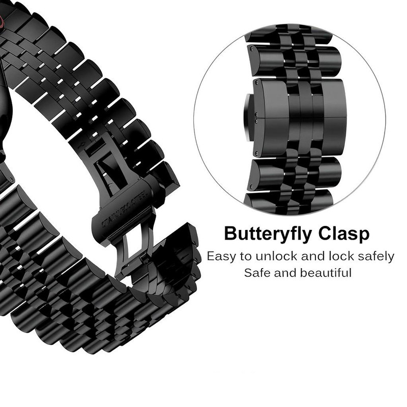 بند گوف مدل 5Bead Rolex مناسب برای اپل واچ سری 10 سایز 46 میلی متری