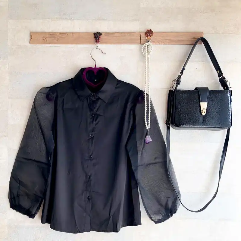 ست شومیز و دامن زنانه مدل بلک ارکید 01