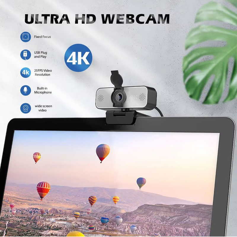 وب‌کم مدل 4K with Microphone and Privacy