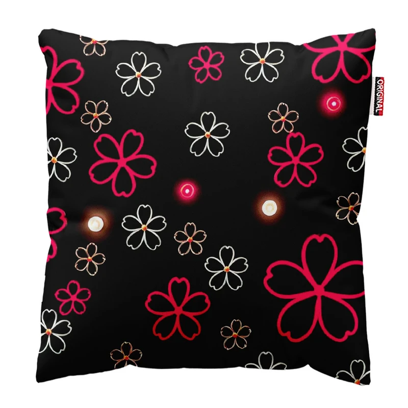  کوسن پاد آفرین طرح گل کد 3455 سایز 30*30 سانتی متر