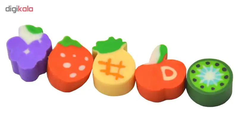پاک کن طرح میوه کد 3057 بسته 5 عددی
