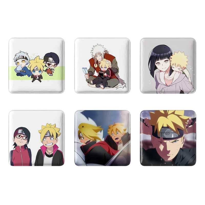 مگنت خندالو طرح انیمه Boruto کد 595B مجموعه 6 عددی
