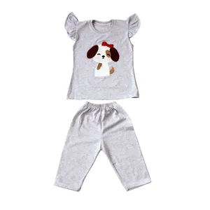 ست تی شرت و شلوارک دخترانه مدل پاپی V-01