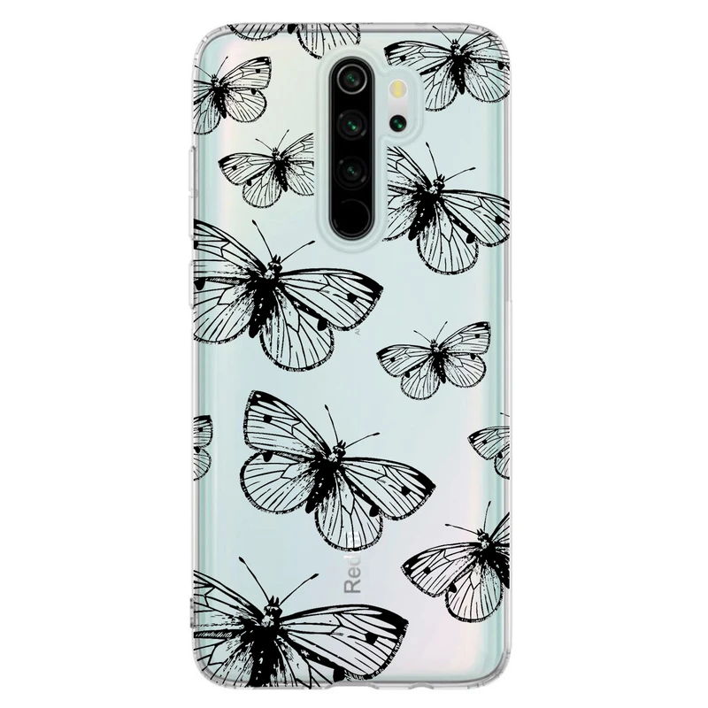 کاور مگافون طرح پروانه مدل C54-B مناسب برای گوشی موبایل شیائومی Redmi Note 8 Pro