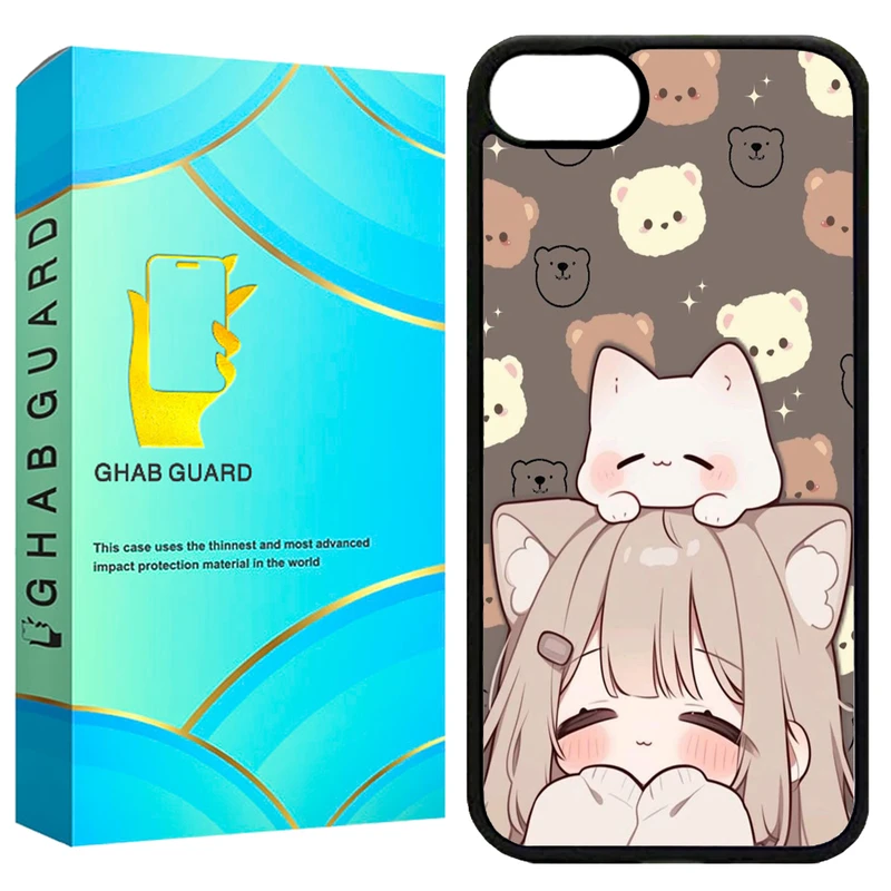 کاور قاب گارد طرح دختر و گربه مدل G16E مناسب برای گوشی موبایل اپل iPhone 16e