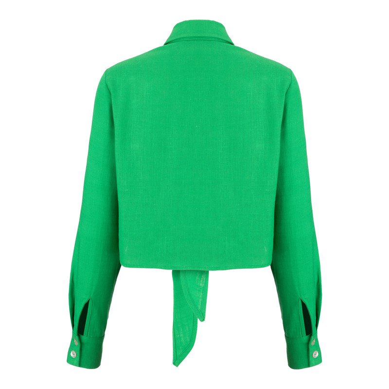 شومیز آستین بلند زنانه سرژه مدل 207294 رنگ سبز