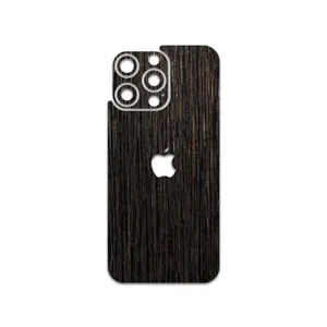 MAHOOT Dark-Gold-Stripes-Wood Cover Sticker for Apple iPhone 15 Pro Max