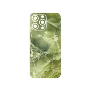 MAHOOT Green_Crystal_Marble Cover Sticker for Apple iPhone 14 Pro Max