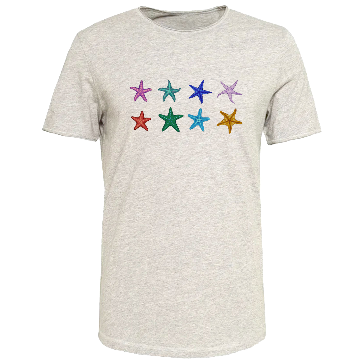 تی شرت آستین کوتاه زنانه مدل ستاره کد J419 رنگ طوسی