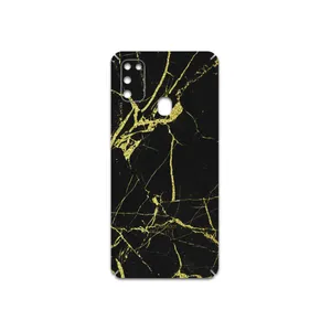 MAHOOT Graphite-Gold-Marble Cover Sticker for Samsung Galaxy M21