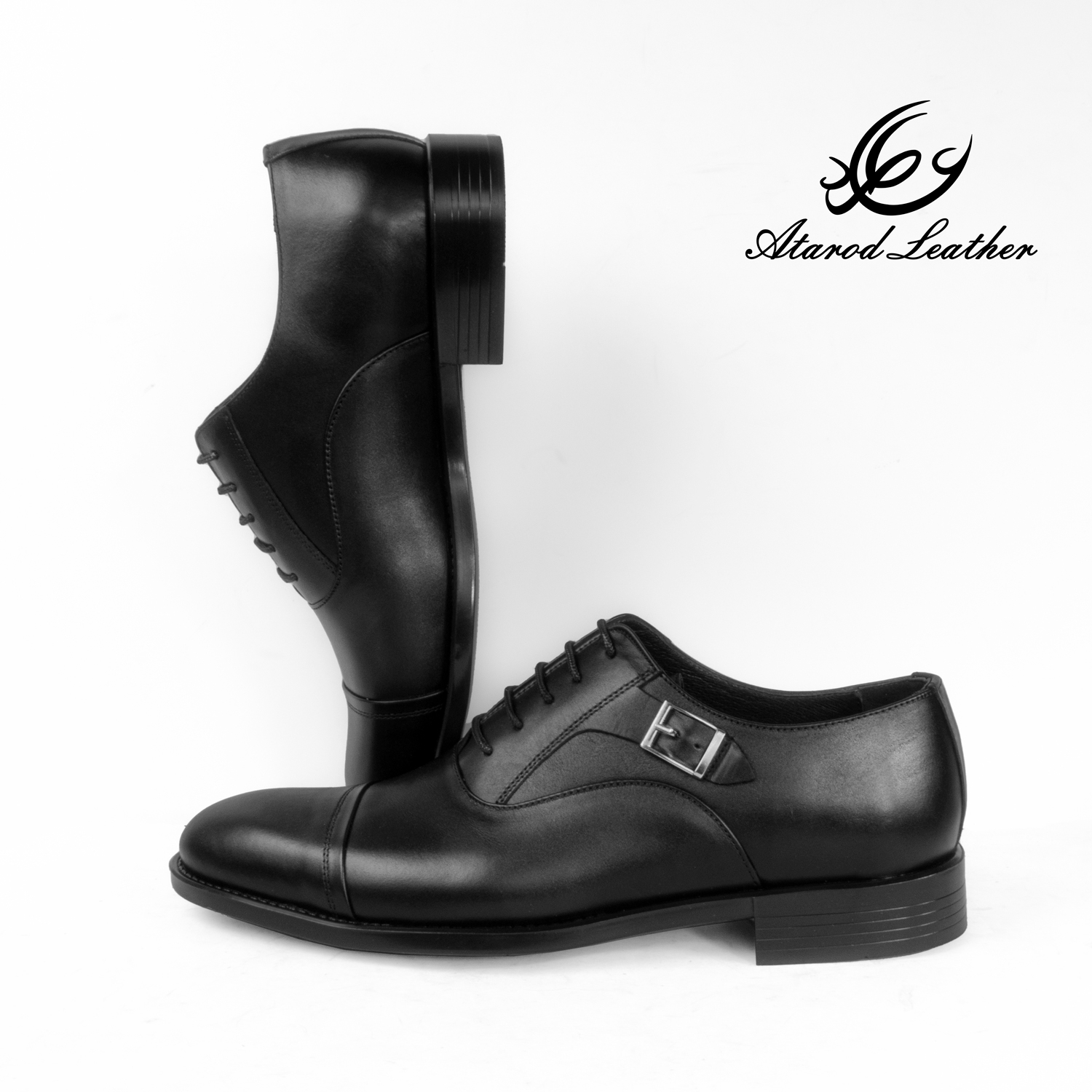 کفش مردانه چرم عطارد مدل چرم طبیعی کد SH76