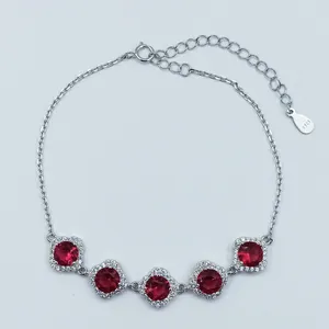 دستبند نقره زنانه سلین کالا مدل یاقوت سرخ کد ce-As268