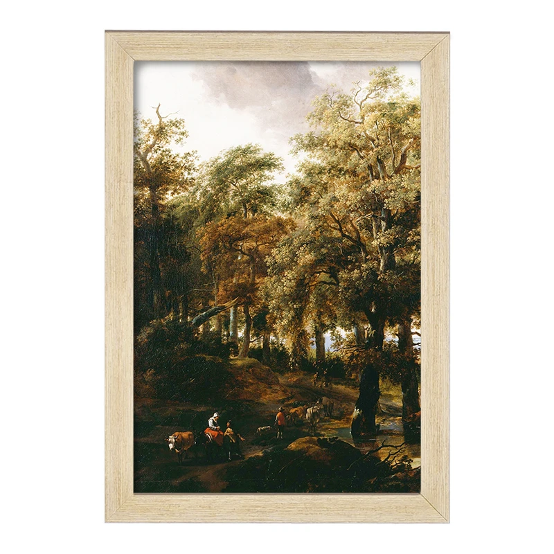 تابلو خندالو مدل نقاشی جاده ای از میان یک چوب اثر نیکلاس پیترز برچم کد F12321