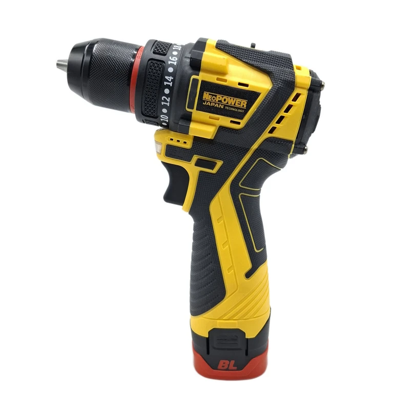 دریل پیچ گوشتی شارژی براشلس 10 میلی متری 24 ولت نیوپاور مدل 24 کد1