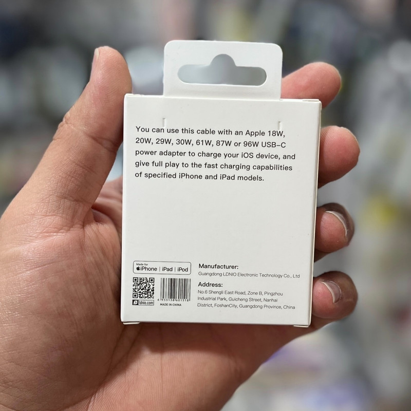 کابل تبدیل USB-C به لایتنینگ الدینیو مدل iphone-13 طول 1 متر