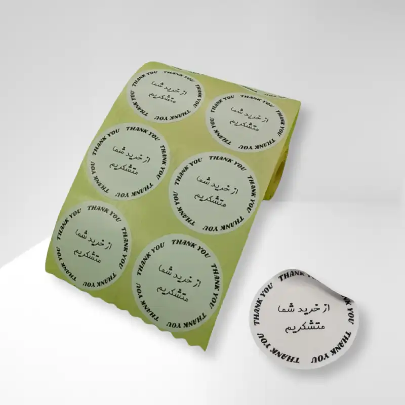 برچسب طرح تشکر از خرید کد TC1 بسته 100 عددی