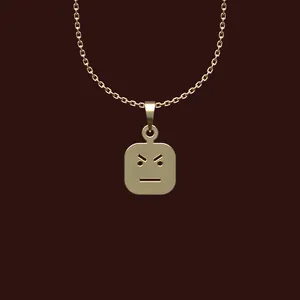 گردنبند طلا 18 عیار زنانه مدوپد مدل ایموجی کد X2-1-1077