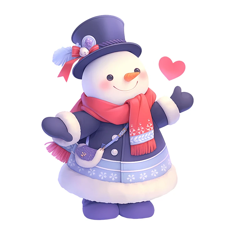 استیکر پارچه و لباس پاد آفرین مدل کارتونی آدم برفی کد S5987