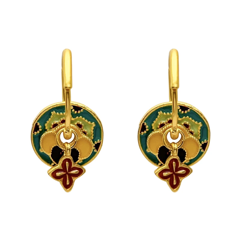 گوشواره حلقه‌ای زنانه گالری عزیزی مدل بهار