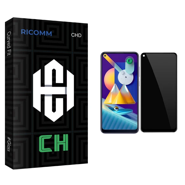 محافظ صفحه نمایش سرامیکی حریم شخصی ریکام مدل CH Glass مناسب برای گوشی موبایل سامسونگ Galaxy M11