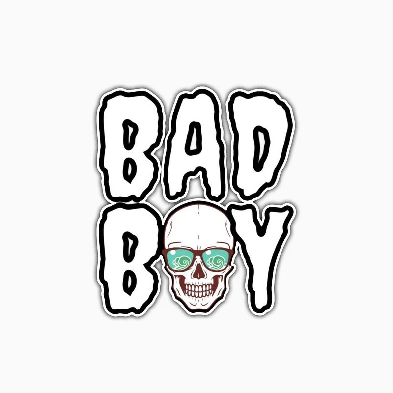 استیکر لپ تاپ و موبایل بووم طرح Bad Boy کد VR35